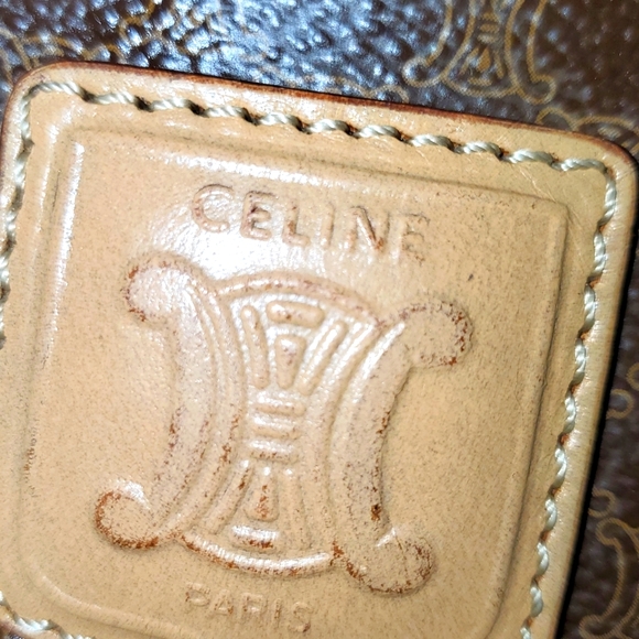 Celine Vintage Boston Bag 1 OPEN POCKET IN FRONT Macadame Coated  Canvas . - Picture 14 of 16